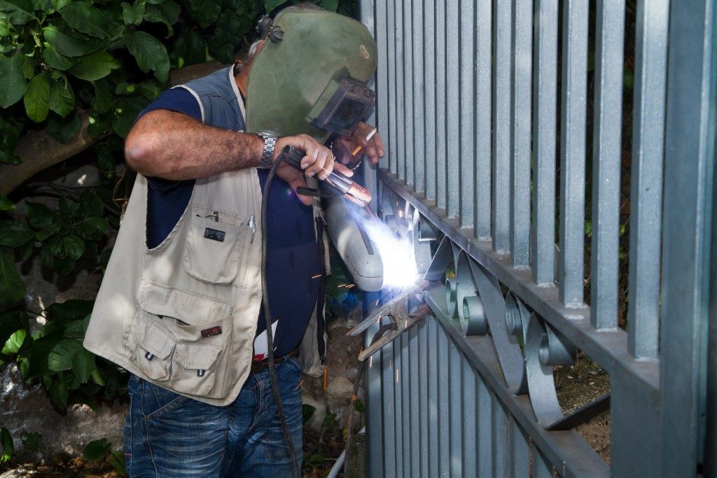 Man welding