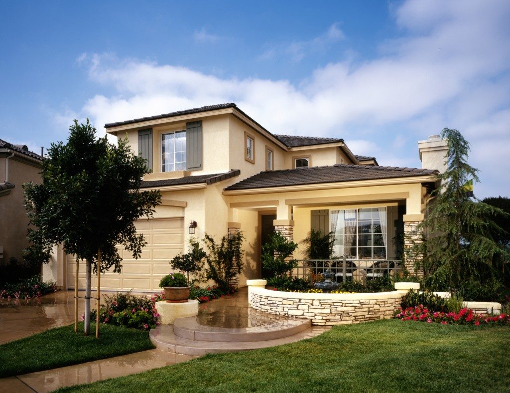 Home exterior with landscape