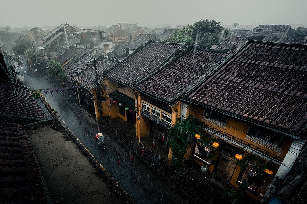 street and rain