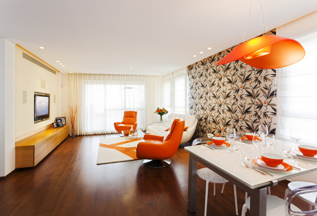 orange home interior