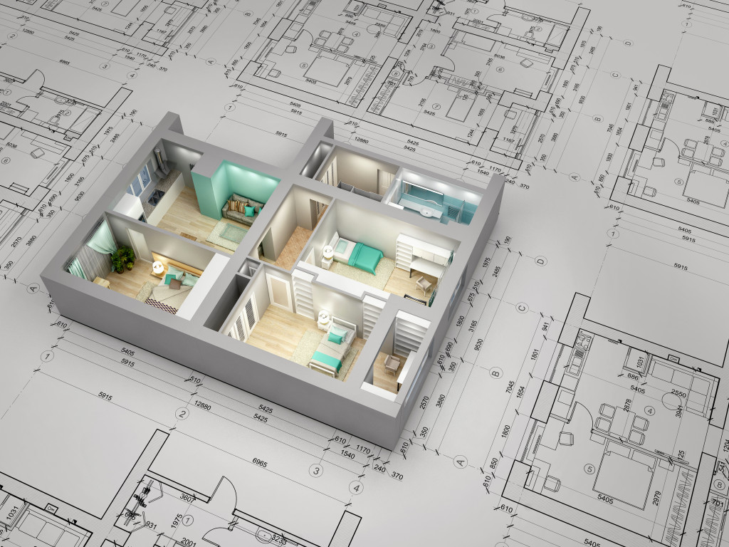 3d visualization of a floor plan