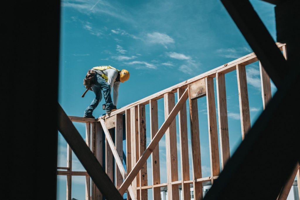 Person doing house construction
